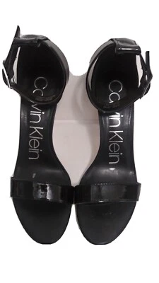 Calvin Klein Talla US 9 M Senora Sandalias Negras Tobillo Mujer Sandalias Tacón Alto Foto 1 de 4