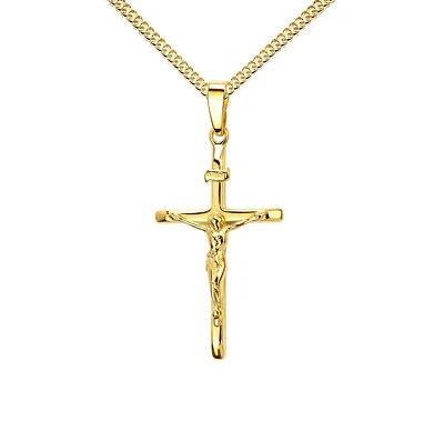 Kreuz-Anhänger Gold-Kreuz Jesus Christus mit INRI-Gravur 750 Gold 18 Karat - Bild 1 von 4