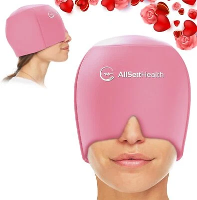 ALLSETT HEALTH Patented Migraine Relief Ice Head Wrap Headache and Migraine Hat | Cold Gel Hea