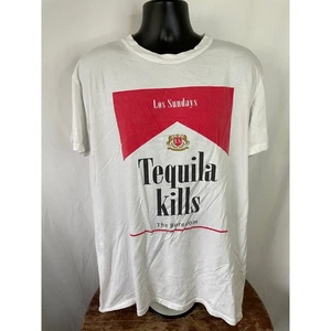 Los Sundays Tequila Kills Tee XL White Graphic Shirt - Picture 1 of 6