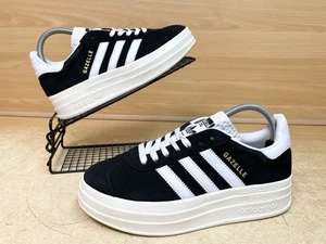 Adidas Gazelle Bold Platform Black & White Gum Trainers Size UK 6.5 - Picture 1 of 18