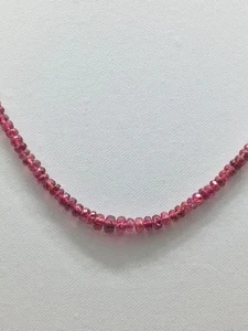 Beautiful pink tourmaline faceted cut beads necklace 41.80 carat 42 centimeter - Picture 1 of 10