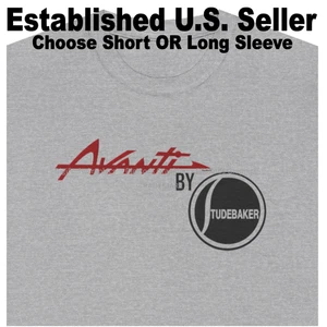T-Shirt DigiRods Studebaker Avanti 60er Jahre selten Coupe Modell Logo Auto grau - Bild 1 von 8