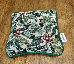 Longaberger American Holly Berry Small Square Tapestry Pillow - Picture 1 of 5