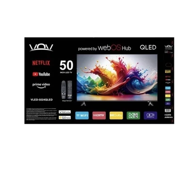 Smart TV VOV DIGITAL 50" Pollici QLED  4K Ultra HD  Sistema LG WEBSOS Wi-Fi Nero - Immagine 1 di 2