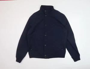 Marks and Spencer Mens Blue Bomber Jacket Size M Snap - Picture 1 of 10