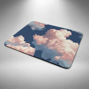 Clouds Mouse Mat Pad Laptop Desktop Computer Office Gift Navy Blue Pink Cloud 6 - Picture 1 of 1