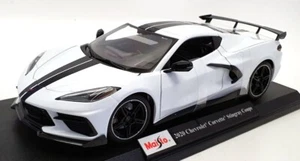 Maisto 1/18 Scale 46629 - 2020 Chevrolet Stringray Coupe - White - Picture 1 of 5