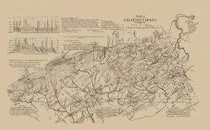 Historic County Map - Grayson County Virginia - Boyd 1897 - 36.98 x 23 - Picture 1 of 20