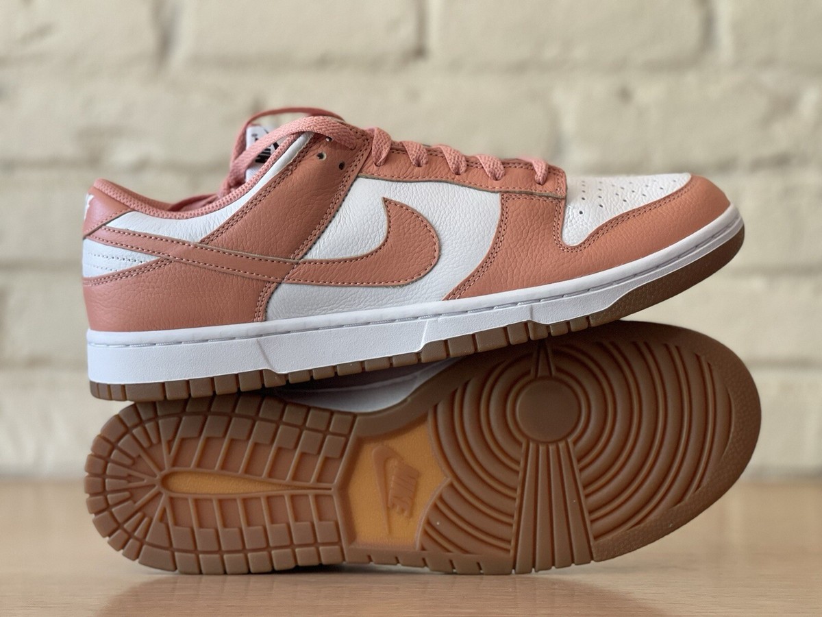 Nike Dunk Low Retro ID By You White Corral Gum Bottom Men  display picture 3