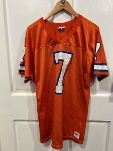 Wilson JOHN ELWAY Denver Broncos Authentic NFL Game Orange Jersey M USA Made