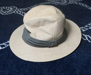 Tommy Bahama Men's Raffia Natural Straw Sage Band Fedora Hat Small/Medium - Picture 1 of 7