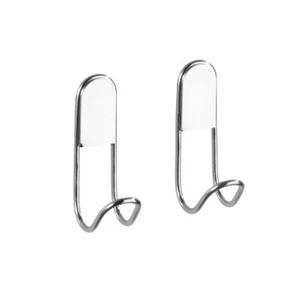 WENKO Wand Haken 2er Set Chrom Classic Bad Bad Gäste WC Küchen Handtücher - Bild 1 von 9
