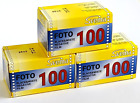 3x Svema FOTO-100 135/35mm 36exp. ISO 100 B&W Kamera Negativfilm