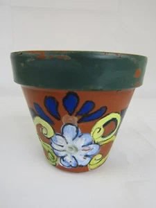 Terracotta Pottery Planter Mexican Talavera Flower Pot Round 6" - Picture 1 of 8