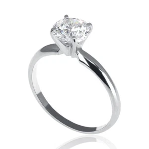 Toller Diamant-Verlobungsring im Rundschliff 14 Kt Weißgold 0,30 ct F-G/SI2 - Bild 1 von 5