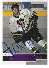 Milan Kraft Signed 1999/00 Upper Deck CHL Prospects Card #26 Pittsburgh Penguins