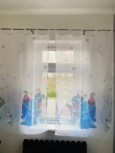Luxury Disney FrozenNet Curtain Top tap 150CM X 157CM - Picture 1 of 3