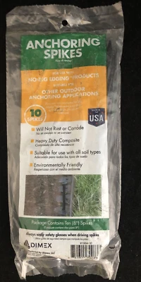 Paquete de 10 clavijas de anclaje de tienda DIMEX para paisaje jardín bordes clavos de anclaje Foto 1 de 4