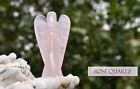 Figurine Angel Rose Quartz 2 pouces pierre précieuse cristal de guérison 