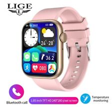 LIGE Smart Watch For Women Full Touch Screen Bluetooth Call Waterproof Watches