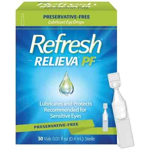 Refresh Relieva PF Lubricant Eye Drops for Dry Eyes, 30 Count, BB 06/25 - Picture 1 of 8