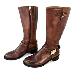 Stivali equitazione Ecco Hobart Harness donna taglia 5/5,5 EU 36 pelle marrone stile vitello - Foto 1 di 10