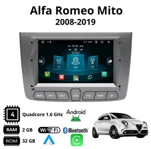 Autoradio stereo Android 7 Pollici per Alfa Romeo Mito 2008-2019 - Foto 1 di 10