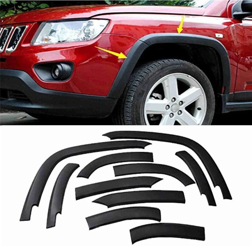10Pcs/Set Front & Rear Wheels Fender Flares Cover Fit For 2011-2018 Jeep Compass — 第 1/4 张图片