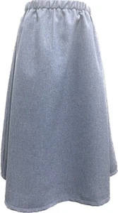 Girl skirt medium light gray polyester dressy long full modest sz 14 made in USA - Picture 1 of 1