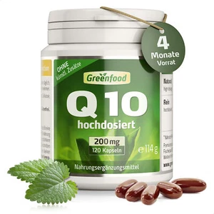 Greenfood Coenzym Q10, 200 mg, 120 Softgel-Kapseln. - Bild 1 von 7