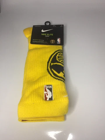 New ELlTE NBA Denver Nuggets Basketball Sock Sk0167-728 Size XL Cover
