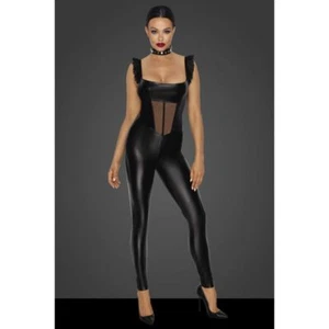 Power Wetlook Overall w Tulle Panel - Picture 1 of 6