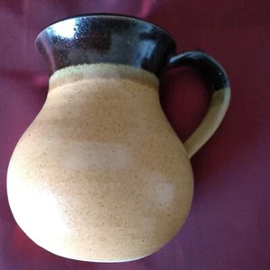 Thomas Woollen Pottery Mug Stoneware , Initials, Brown, 4 Inches Tall .Unused. - Picture 1 of 7