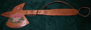 Vintage La Crosse Wisconsin Souvenir Wooden Motto Tomahawk Great Cabin  Art - Picture 1 of 3