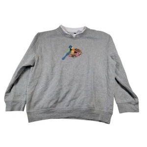 Vintage Speculation Herren Pullover mit Rundhalsausschnitt Gr. L Large grau Vogel bestickt - Bild 1 von 7