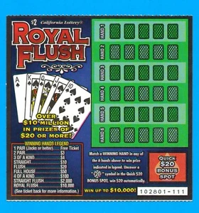 2003 California Lottery scratch ticket expired MINT unscratched POKER ephemera - Picture 1 of 2