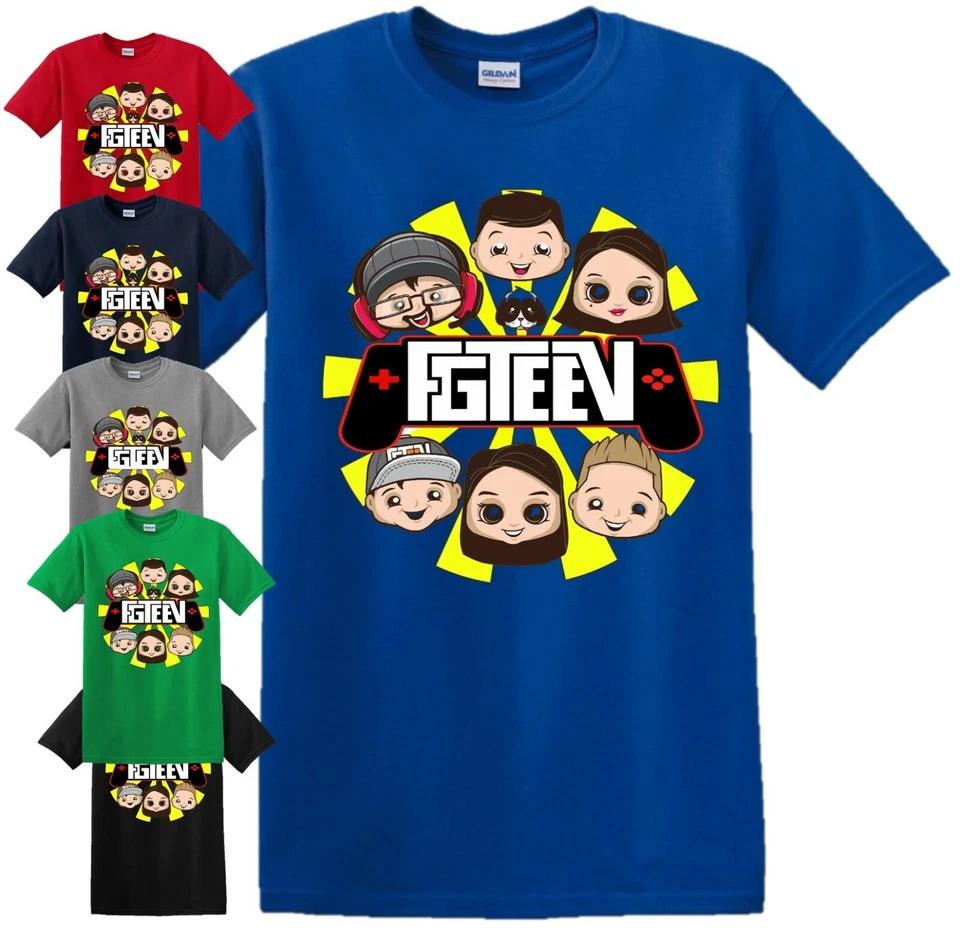 GILDAN T-Shirt GURKEY FUNnel Vision FGTeeV Gaming Team Herren Kinder Weihnachten Geschenk Top