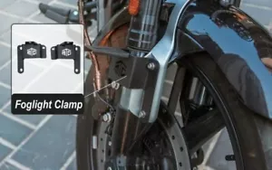 "FOG LIGHT MOUNT, BLACK" FIT FOR ROYAL ENFIELD SUPER METEOR 650 - Picture 1 of 7