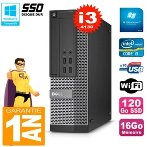 PC DELL 7020 SFF Core I3-4130 RAM 16Go Festplatte 120 GB SSD Dvd-Brenner Wifi W7 - Bild 1 von 4