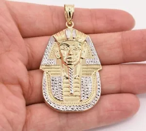 2,5 Zoll Pharao Ägyptischer Anhänger für Damen Geschenk 14K Gelbgold plattier... - Bild 1 von 4