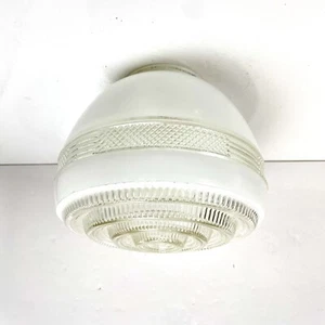 MCM 50's Vintage Flush Mount Bullseye Replacement Glass Shade For 4” Fitter - Picture 1 of 7