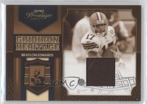 2007 Playoff Prestige Gridiron Heritage Materials Braylon Edwards #GH-10