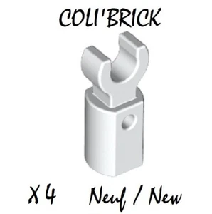 Lego 11090 - 4x Bras / Bar holder with clip - Blanc / White - lot kg NEW NEUF - Imagen 1 de 1
