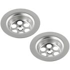 Rust Resistant Stainless Steel Sink Plug Hole Covers 2PCS Outer Diameter 64mm