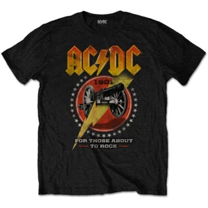 AC/DC For Those About To Rock 81 Black T-Shirt OFFICIAL - Picture 1 of 1