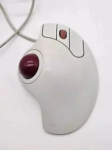 Logitech TrackMan Marble Plus T-BB13 Trackball Mouse Wheel Wired White - Picture 1 of 6