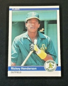 1984  FLEER,  #447 RICKEY HENDERSON,   " EX/NrMT"