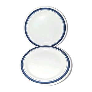 2 Vtg Royal Doulton Biscay Bread Plates Lambeth Blue White 6⅝" Side Plate '73 A+ - Picture 1 of 12
