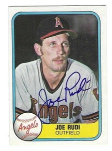 Autographed JOE RUDI California Angels  1981 Fleer card  #272 w/COA - Picture 1 of 1